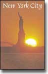 Statue of Liberty  sunset postcard